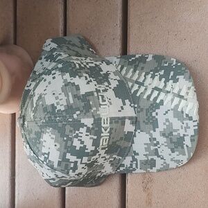Takeuchi Embroidered Letters Camo Logo Woodland Cap Hat